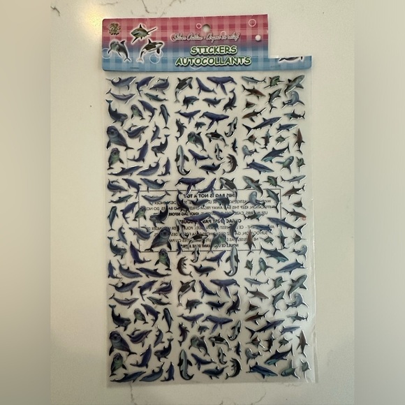 Sticker collection fish aquatic sparkly x 2  package. NIP - Picture 7 of 7